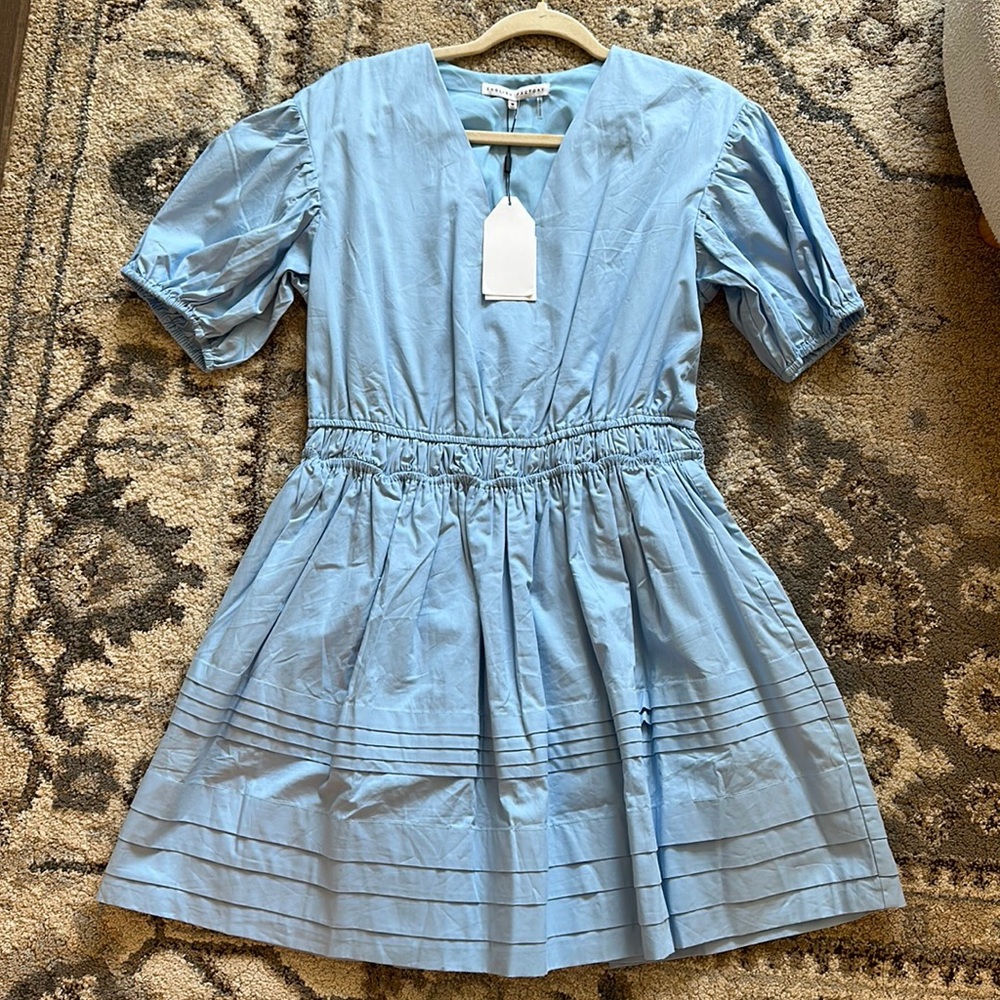 100% Cotton Light Blue English Factory Dress
